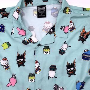 My Hero Academia Hello Kitty & Friends Sanrio‎ 2022 Men's Size XL Button Down